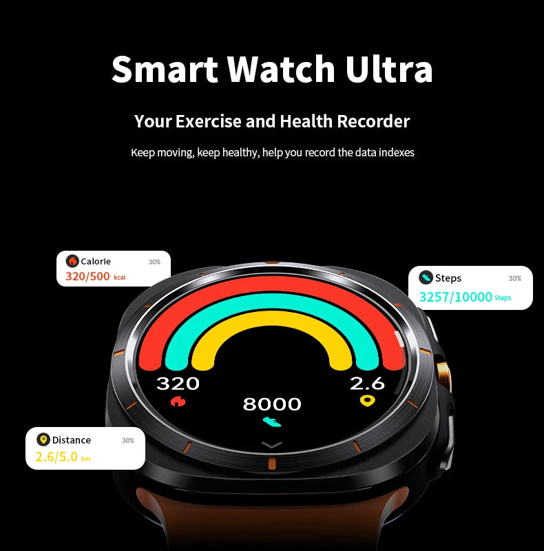 2024 New Galaxy Smart Watch 7 Ultra Men AMOLED Screen Multi-Function Sports Fitness Tracker Health Women smart watch for Samsung